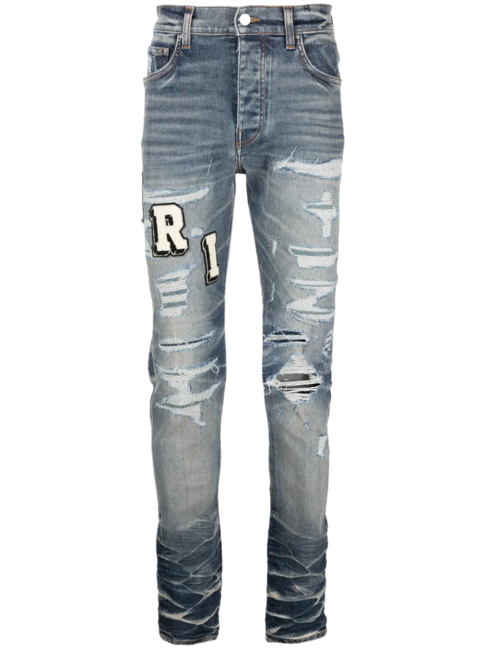 AMIRI Varsity ripped skinny jeans